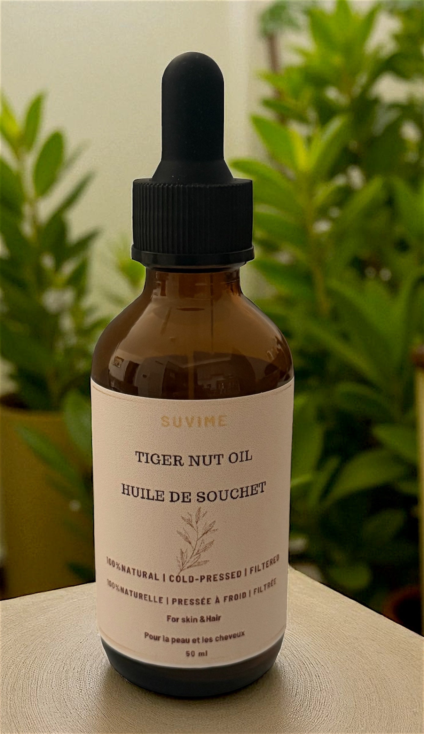 Soothe and hydrate your skin with Suvime’s Tiger Nut Oil — rich in vitamin E and known to slow hair regrowth after shaving for smooth, radiant skin.